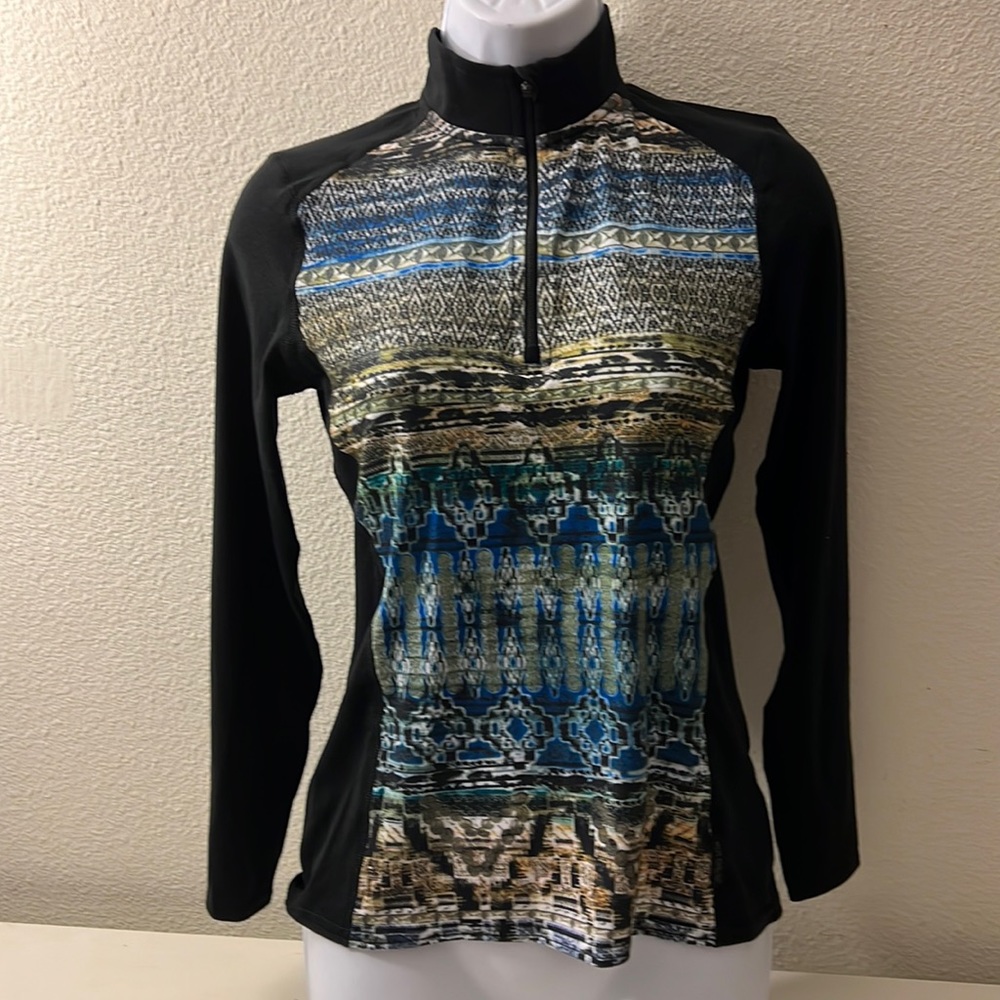 Hot Chillys Light Blue Quarter Zip-T Base Layer Top Size Medium